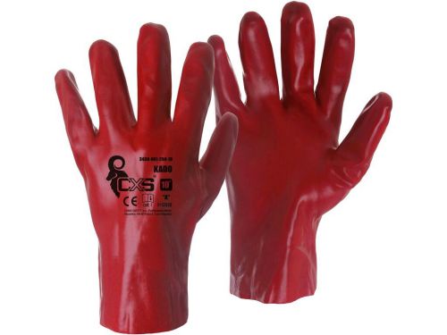 Rękawice Robocze Pokryte Czerwonym PVC Cxs Kado